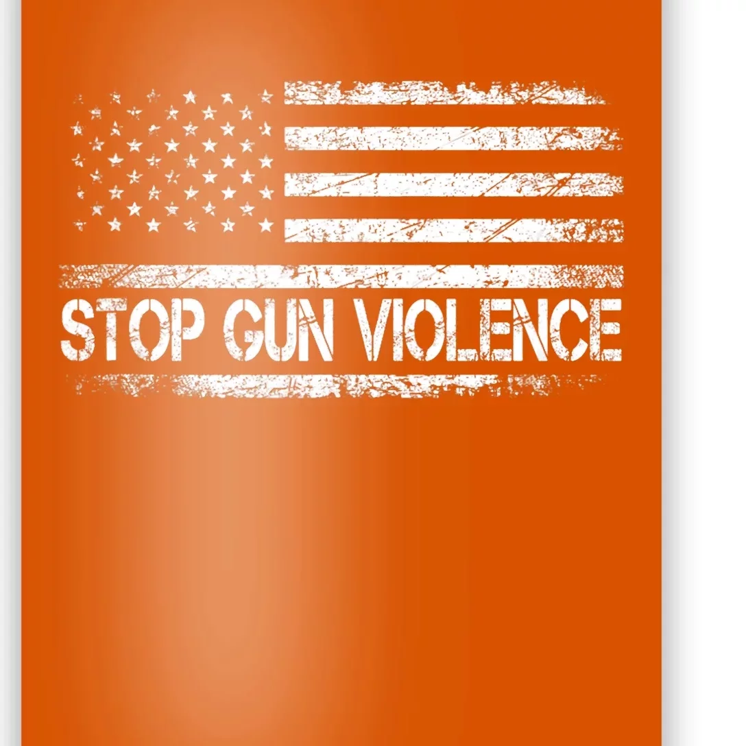 Stop Gun Violence End Gun Violence America Flag Poster