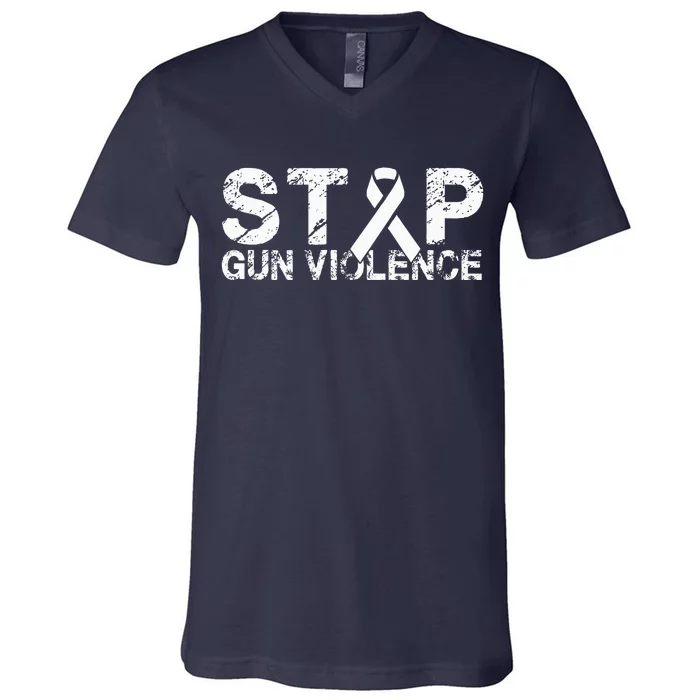 Stop Gun Violence Gun Control Enough Is Enough V-Neck T-Shirt