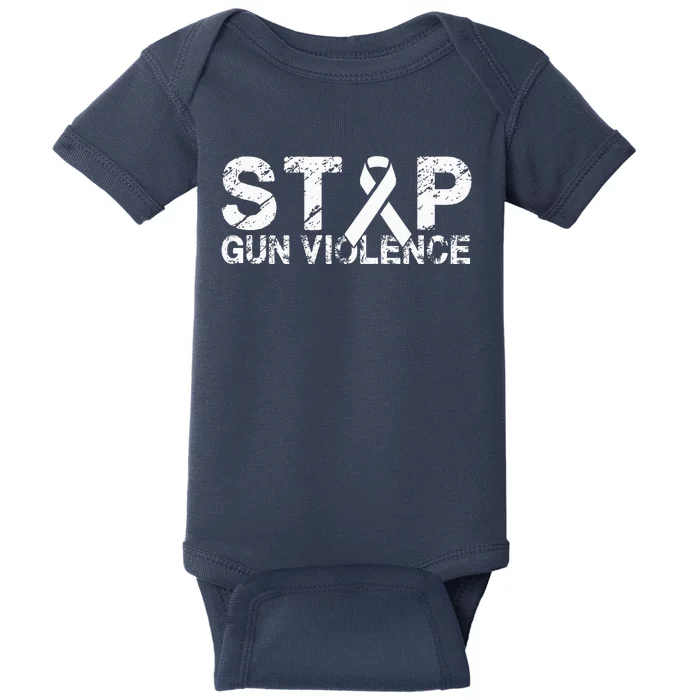 Stop Gun Violence Gun Control Enough Is Enough Baby Bodysuit