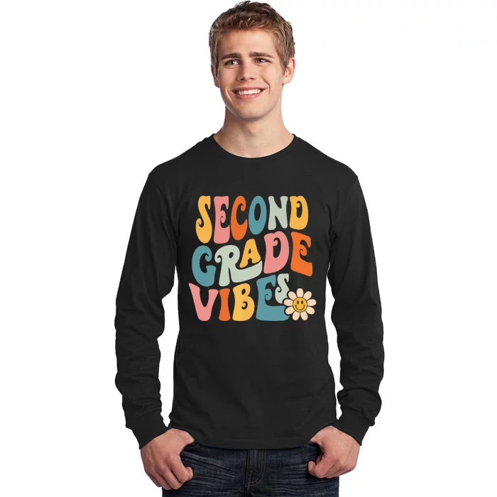 Second Grade Vibes 2nd Grade Team Retro 1st Day Of School Tall Long Sleeve T-Shirt