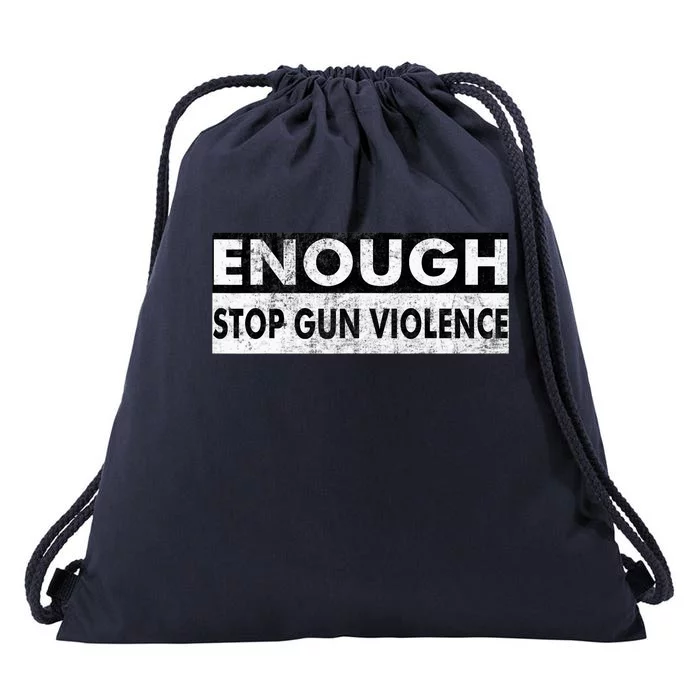 Stop Gun Violence Orange Drawstring Bag