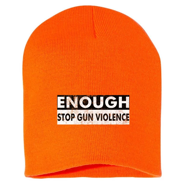 Stop Gun Violence Orange Short Acrylic Beanie