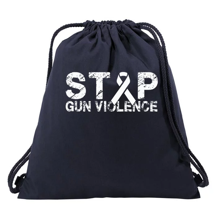 Stop Gun Violence Gun Control Enough Is Enough Drawstring Bag