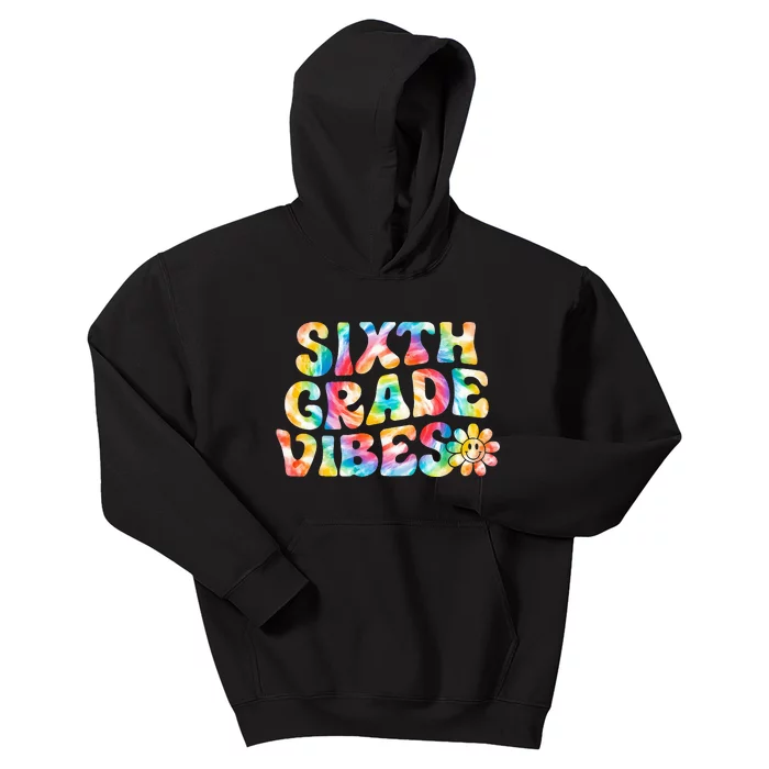 Sixth Grade Vibes 6th Grade Team Retro Back To School Kids Hoodie