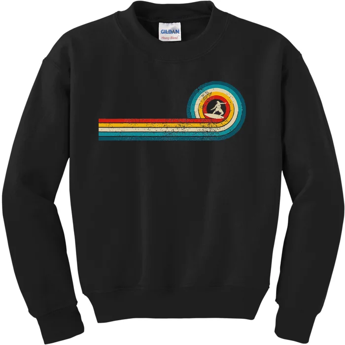 Surfer Gift Vintage Wave Retro Surfing Surf Beach Kids Sweatshirt