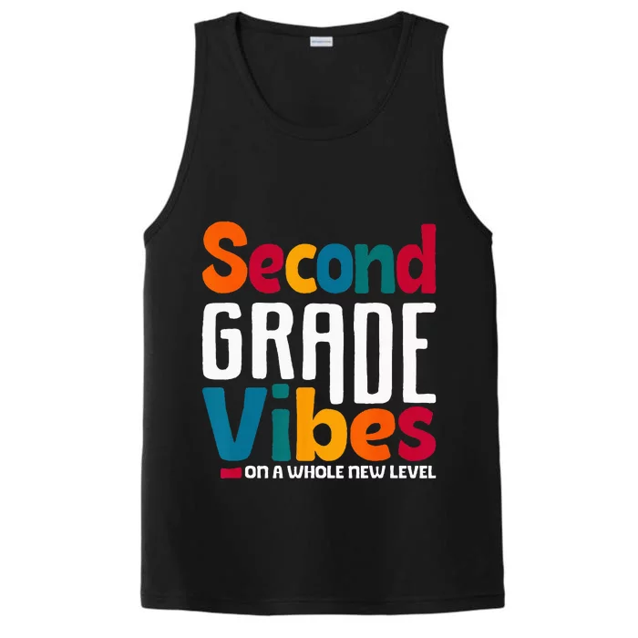 Second Grade Vibes Vintage 1st Day Of School Team 2nd Grade Performance Tank