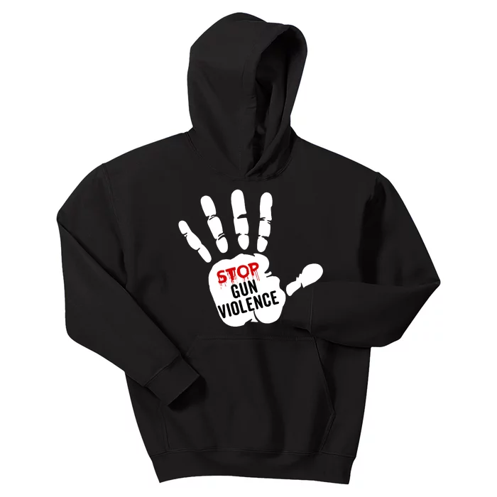 Stop Gun Violence Anti Gun Pro Life Kids Hoodie