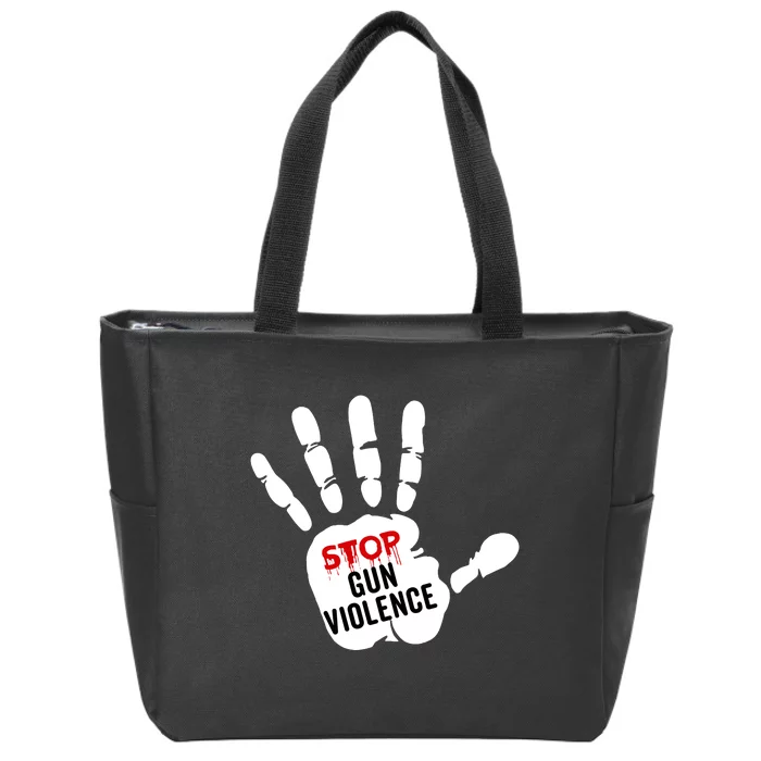 Stop Gun Violence Anti Gun Pro Life Zip Tote Bag