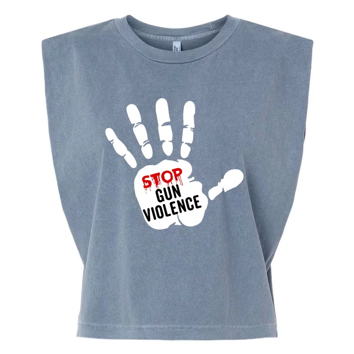 Stop Gun Violence Anti Gun Pro Life Garment-Dyed Women's Muscle Tee