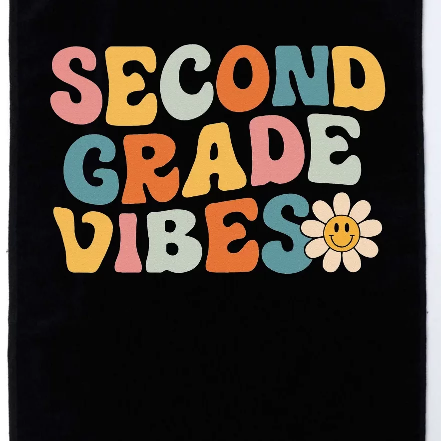 Second Grade Vibes 2nd Grade Team Retro 1st Day of School Platinum Collection Golf Towel