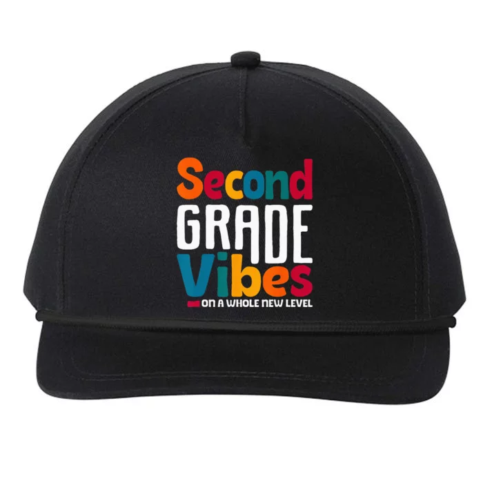 Second Grade Vibes Vintage 1st Day Of School Team 2nd Grade Snapback Five-Panel Rope Hat