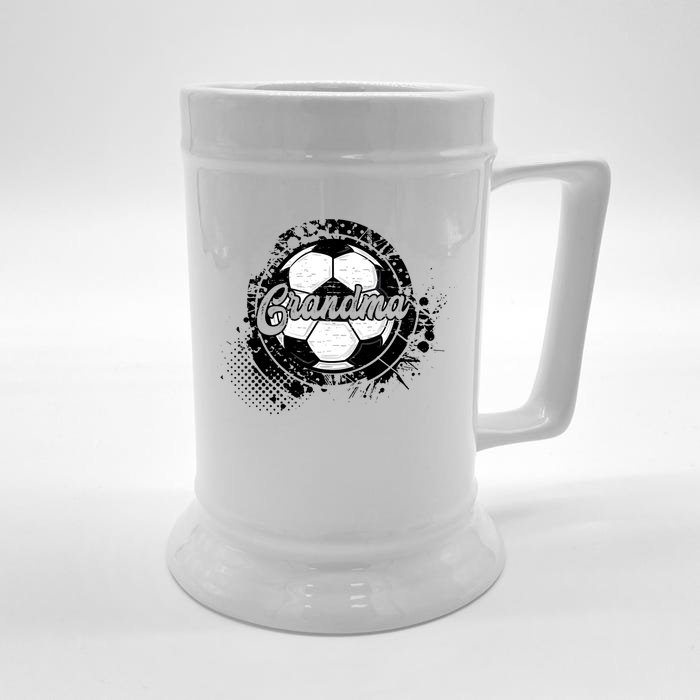 Soccer Grandma Vintage Soccer Family Matching Front & Back Beer Stein