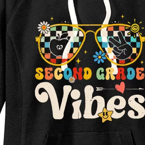 Second Grade Vibes 2nd Grade Team Retro 1st Day Of School Women's Fleece Hoodie