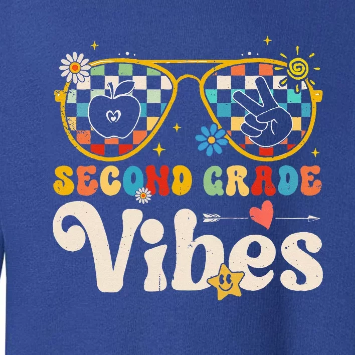 Second Grade Vibes 2nd Grade Team Retro 1st Day Of School Toddler Sweatshirt