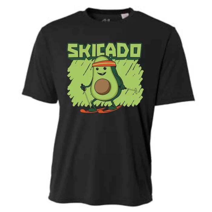 Skicado Gift Winter Snow Sports Skier Ski Mountains Skiing Gift Cooling Performance Crew T-Shirt