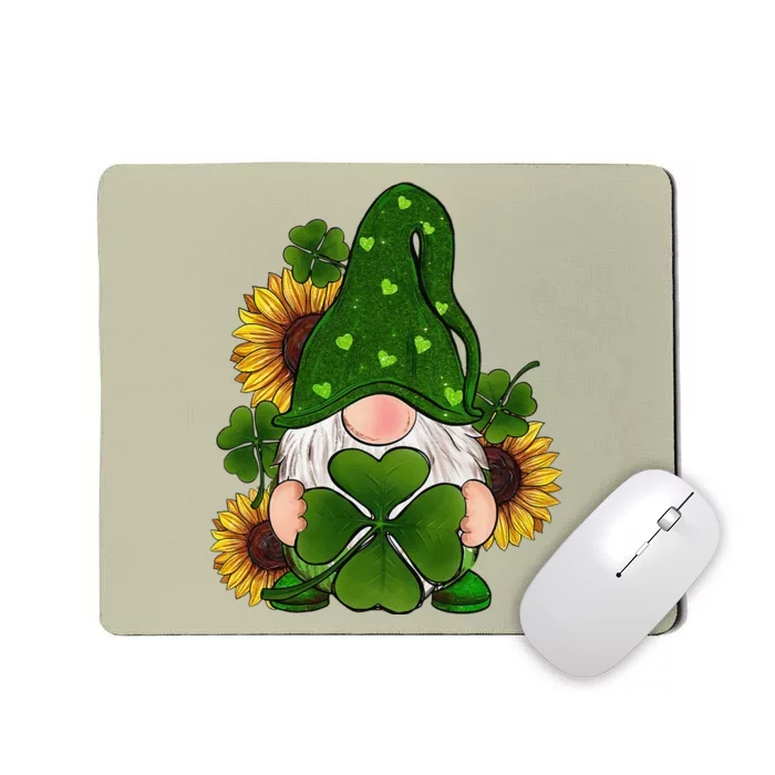 Sunflowers Gnome With Shamrock Gnome St Patricks Day Costume Mousepad