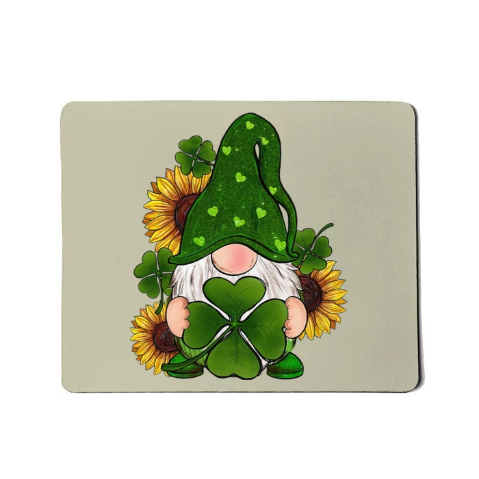 Sunflowers Gnome With Shamrock Gnome St Patricks Day Costume Mousepad