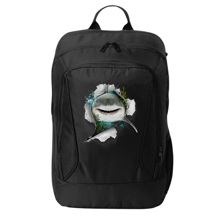 Shark Great White Shark Deep Sea Fishing Funny Shark City Backpack