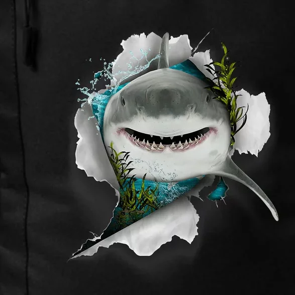 Shark Great White Shark Deep Sea Fishing Funny Shark Daily Commute Backpack