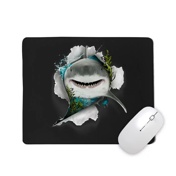 Shark Great White Shark Deep Sea Fishing Funny Shark Mousepad