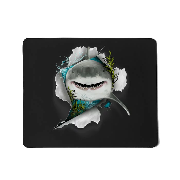 Shark Great White Shark Deep Sea Fishing Funny Shark Mousepad