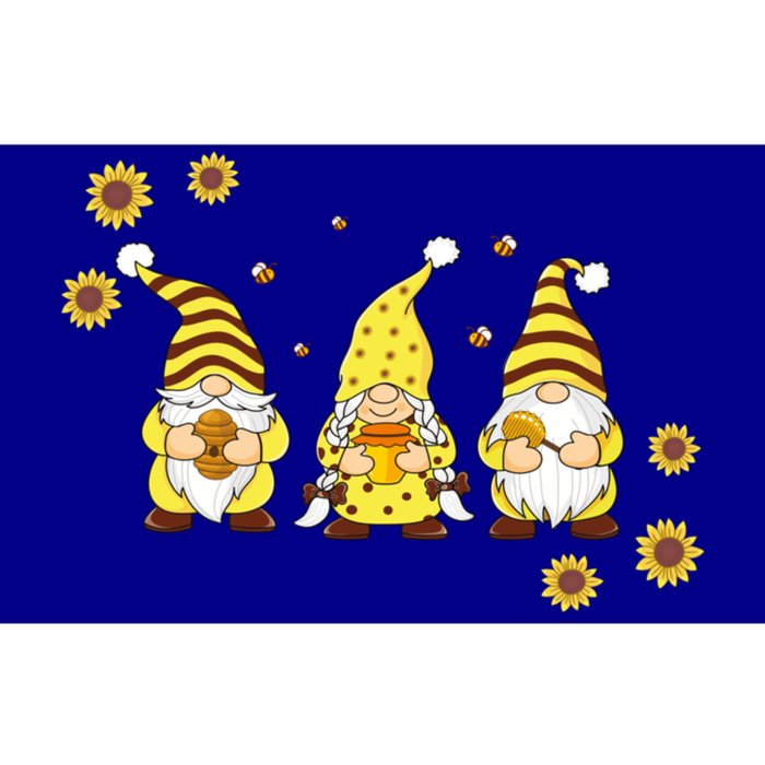 Sunflower Gnome With Bee Funny Hippie Gnome Lover Gift Bumper Sticker