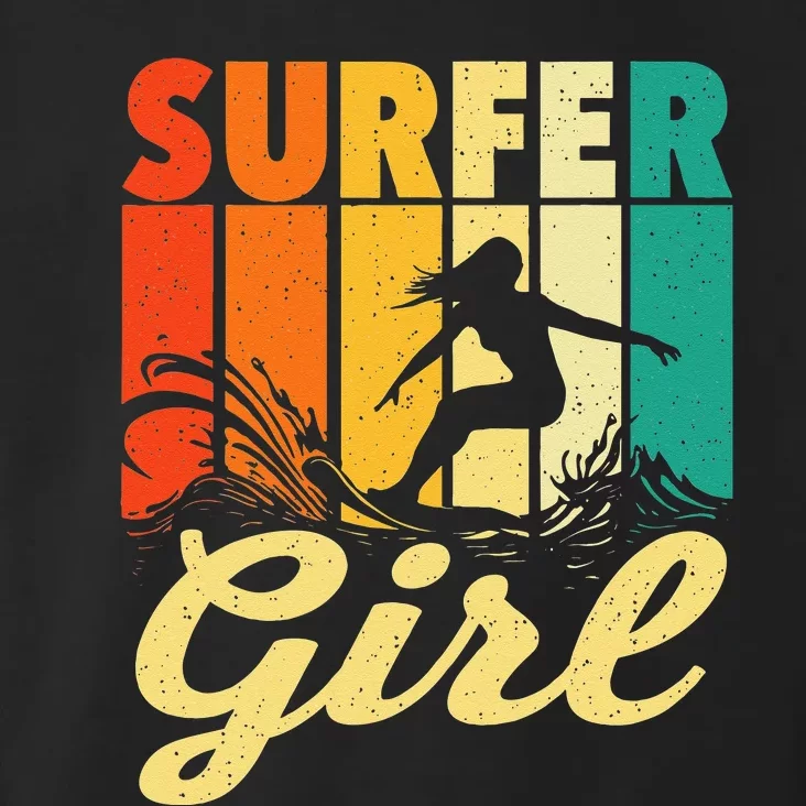 Surfer Girl Waves Surfing Trainer Surfboard Lover Toddler Hoodie