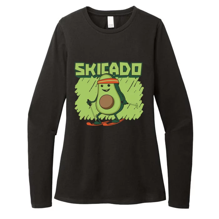 Skicado Gift Winter Snow Sports Skier Ski Mountains Skiing Gift Womens CVC Long Sleeve Shirt