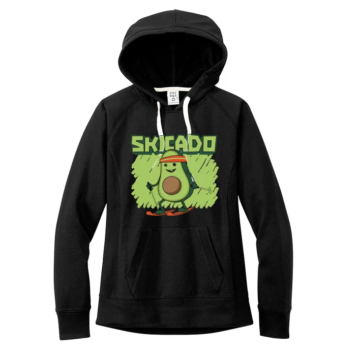 Skicado Gift Winter Snow Sports Skier Ski Mountains Skiing Gift Women's Fleece Hoodie