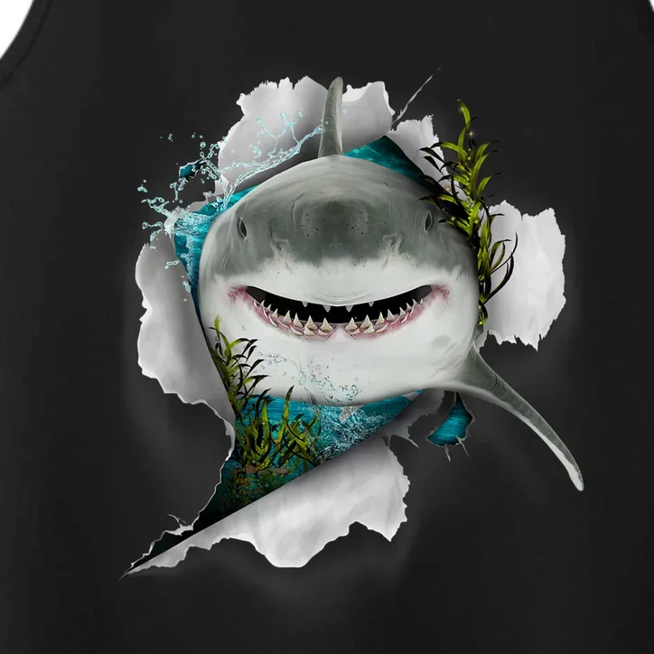 Shark Great White Shark Deep Sea Fishing Funny Shark Performance Tank