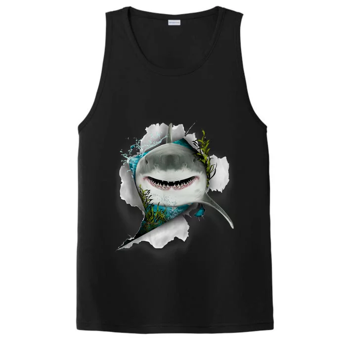 Shark Great White Shark Deep Sea Fishing Funny Shark Performance Tank