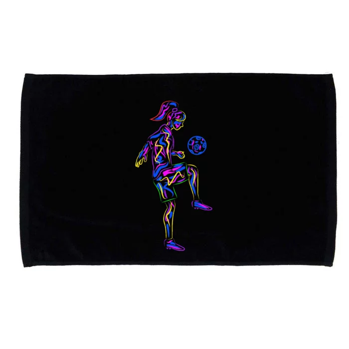 Soccer Girl Women Players Microfiber Hand Towel