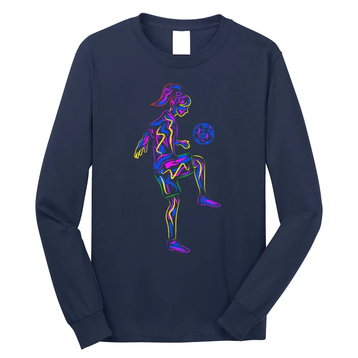 Soccer Girl Women Players Long Sleeve Shirt