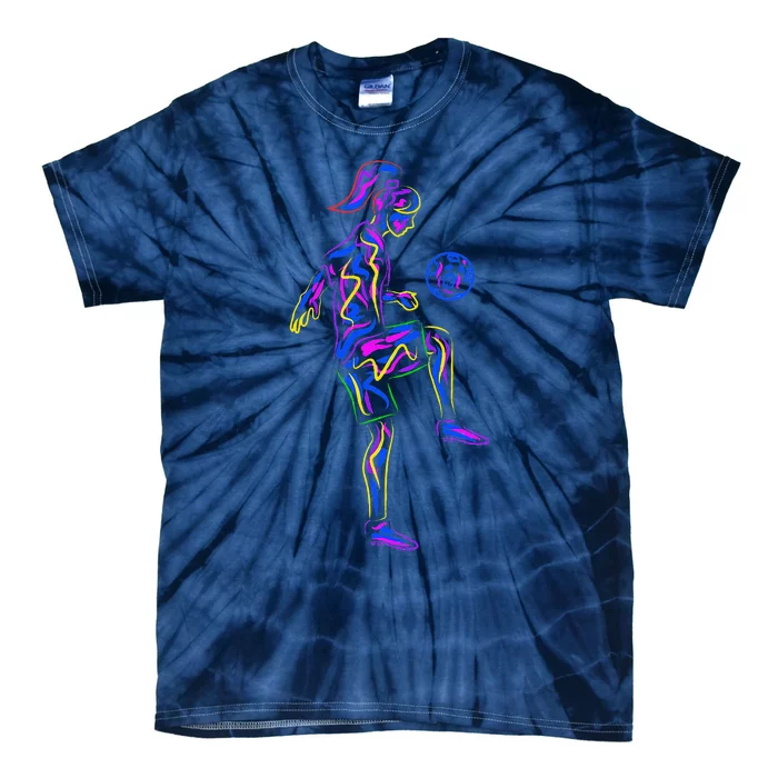 Soccer Girl Women Players Tie-Dye T-Shirt