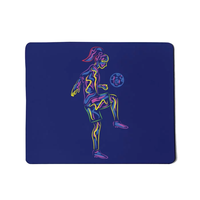 Soccer Girl Women Players Mousepad