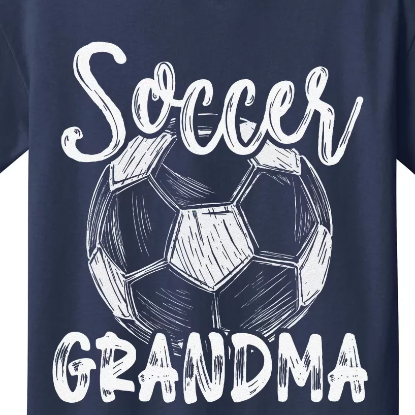 Soccer Grandma Women Family Matching Team Player Soccer Ball Kids T-Shirt