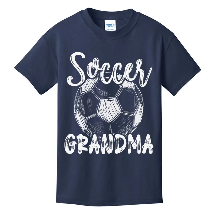 Soccer Grandma Women Family Matching Team Player Soccer Ball Kids T-Shirt