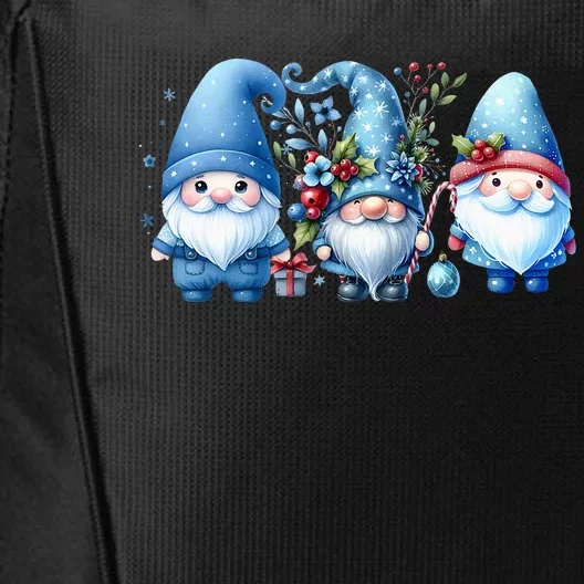 Snowman Gonomies With Snowflakes Cute Winter Gnome City Backpack