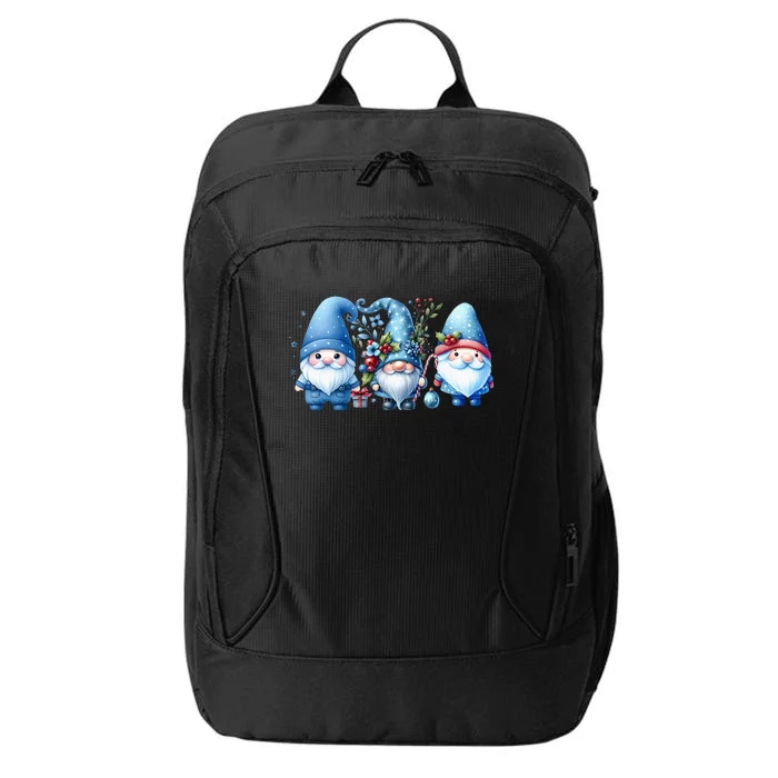 Snowman Gonomies With Snowflakes Cute Winter Gnome City Backpack