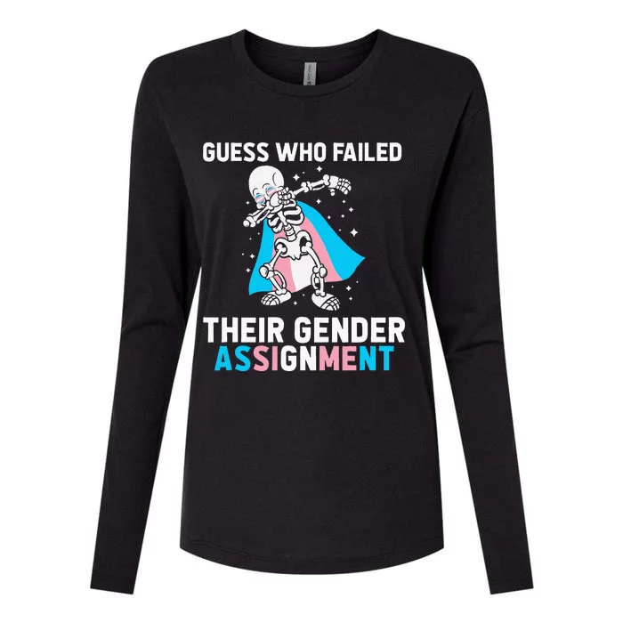 Skeleton Guess Who Failed Their Gender Assignment Womens Cotton Relaxed Long Sleeve T-Shirt