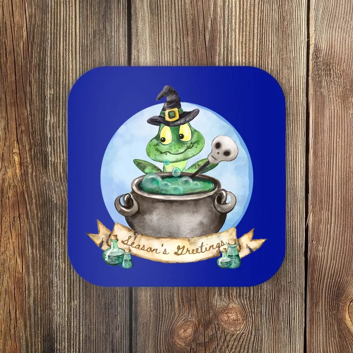 Season's Greetings Witchy Halloween Meaningful Gift Coaster