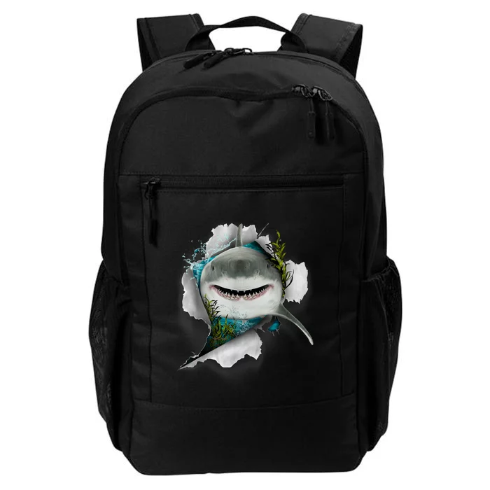 Shark Great White Shark Deep Sea Fishing Funny Shark Daily Commute Backpack