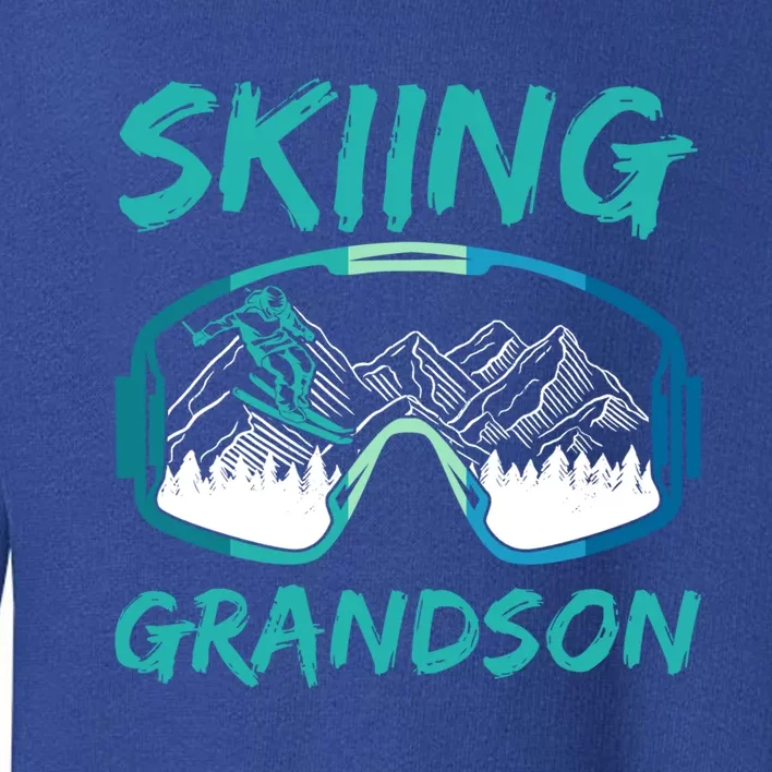 Skiing Grandson Winter Sports Skier Ski Lover Gift Toddler Sweatshirt