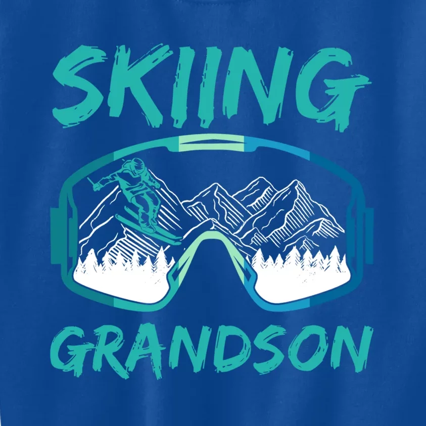 Skiing Grandson Winter Sports Skier Ski Lover Gift Kids Sweatshirt