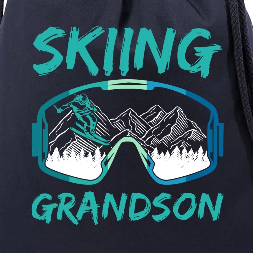 Skiing Grandson Winter Sports Skier Ski Lover Gift Drawstring Bag