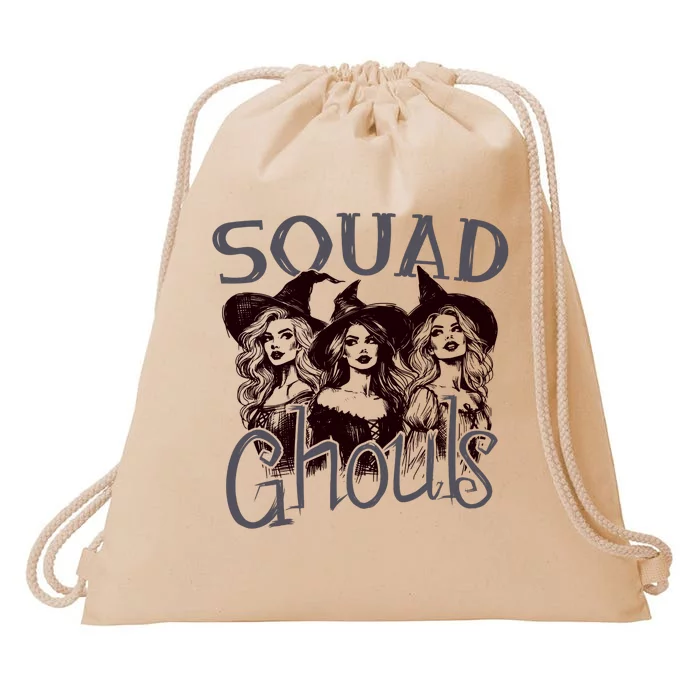 Squad Ghouls Witches Halloween Festive Drawstring Bag