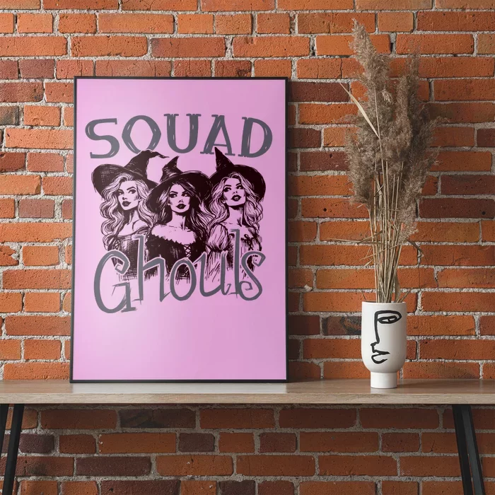 Squad Ghouls Witches Halloween Festive Poster