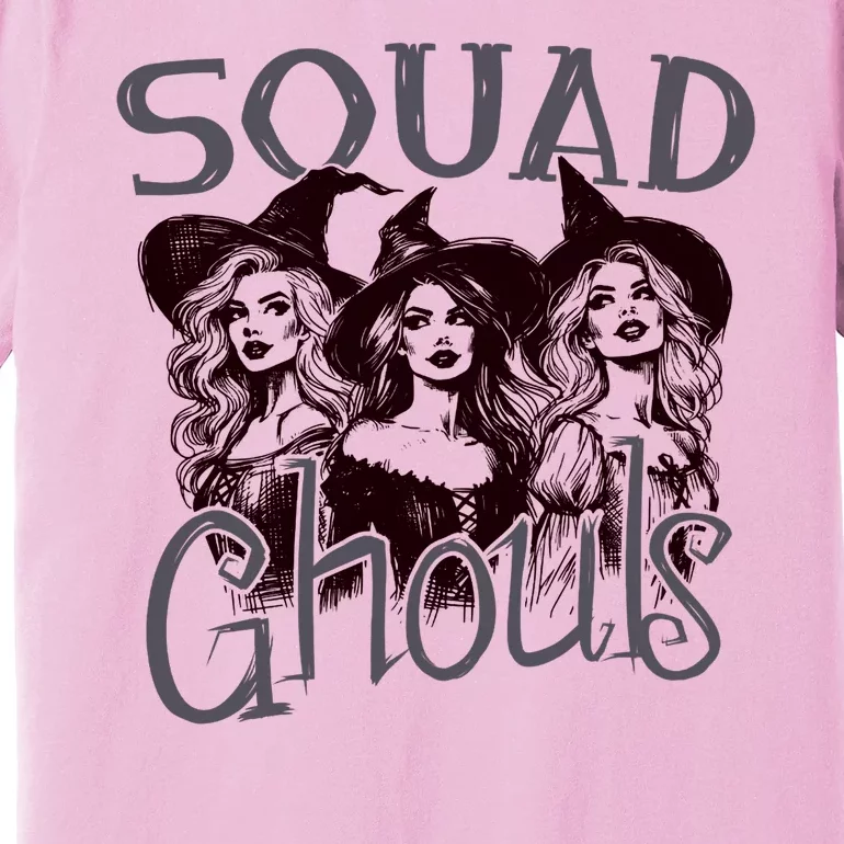 Squad Ghouls Witches Halloween Festive Premium T-Shirt