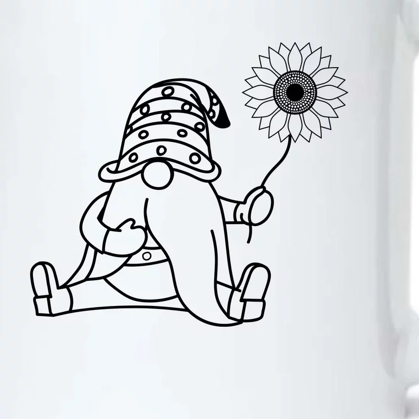 Summer Gnomes With Sunflower Black Color Changing Mug