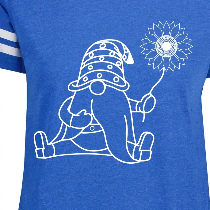 Summer Gnomes With Sunflower Enza Ladies Jersey Football T-Shirt